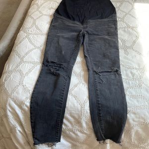 Madewell Maternity skinny ripped jeans